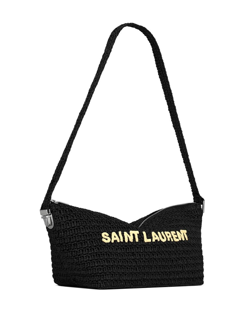 Saint Laurent Le Rafia logo-embroidered shoulder bag