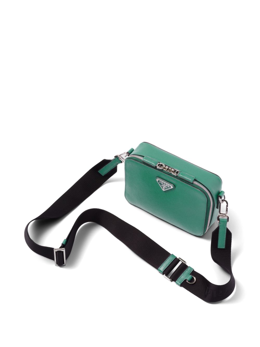 Pra*a logo-plaque messenger bag