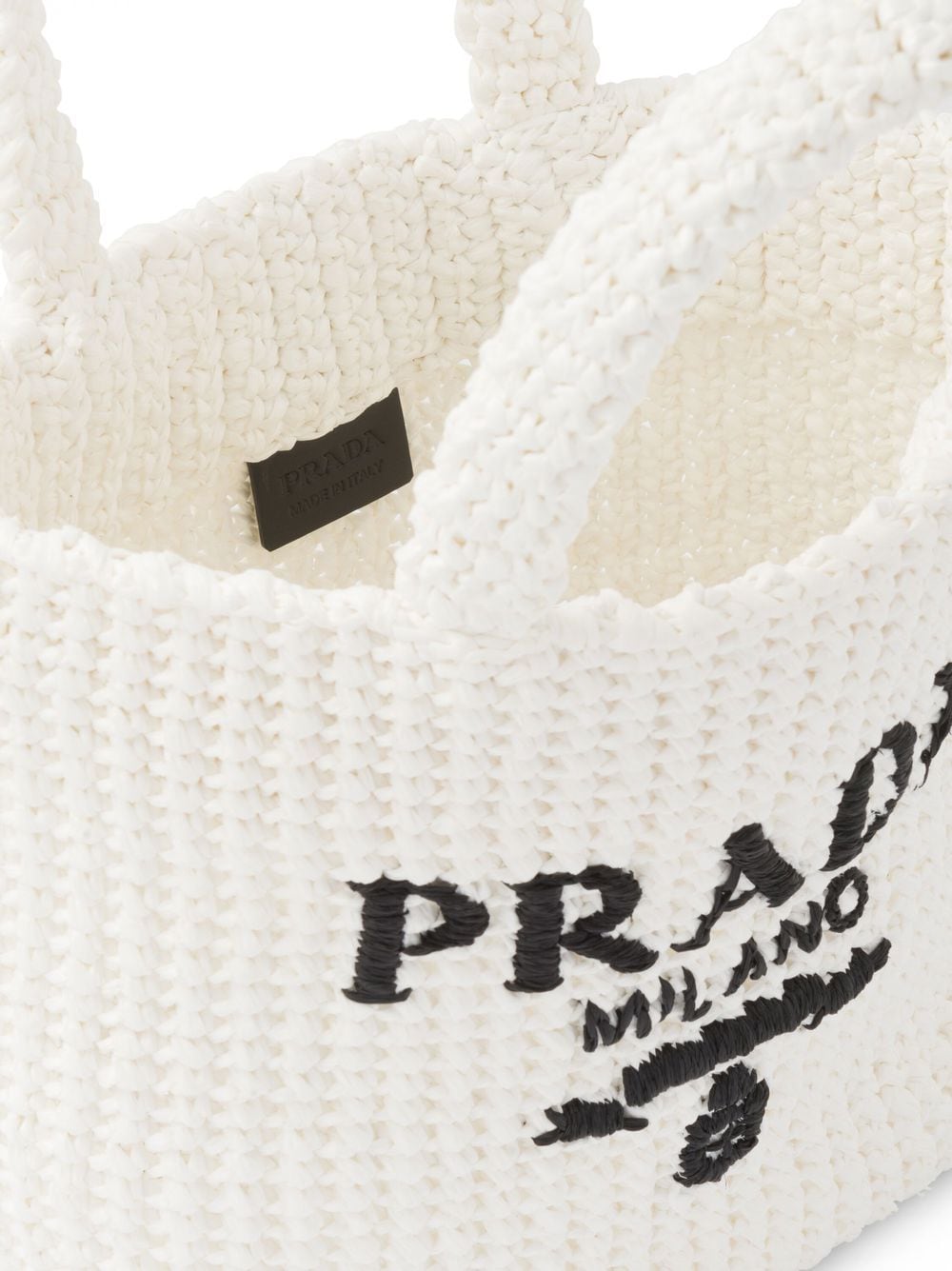 Pra*a small raffia tote bag