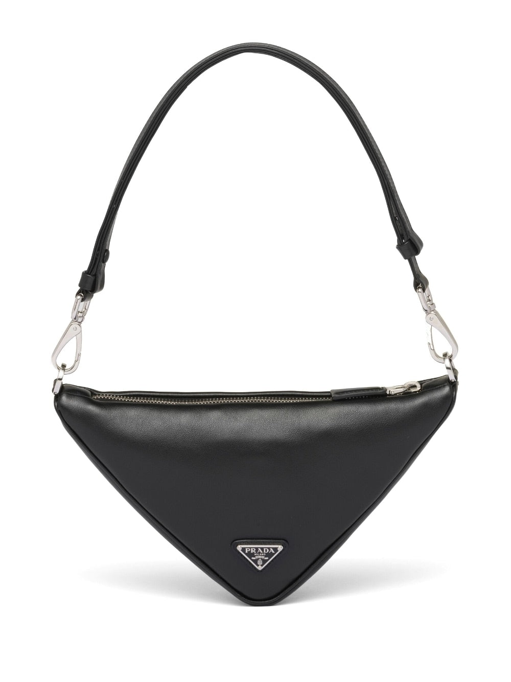 Pra*a triangle leather mini bag