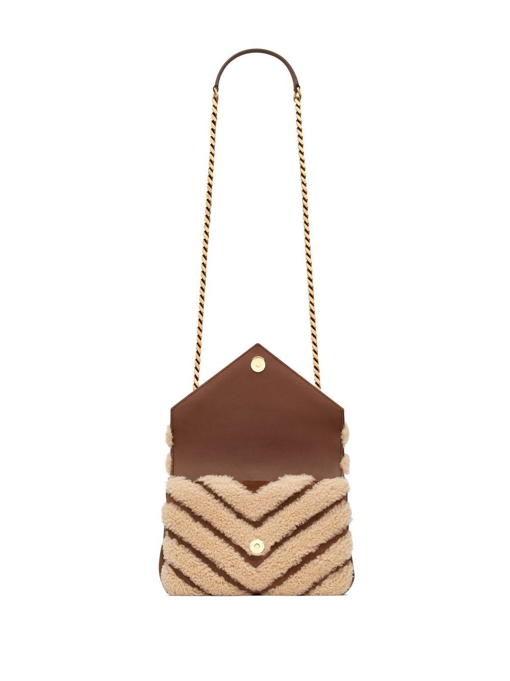 Saint Laurent medium College shearling shoulder bag