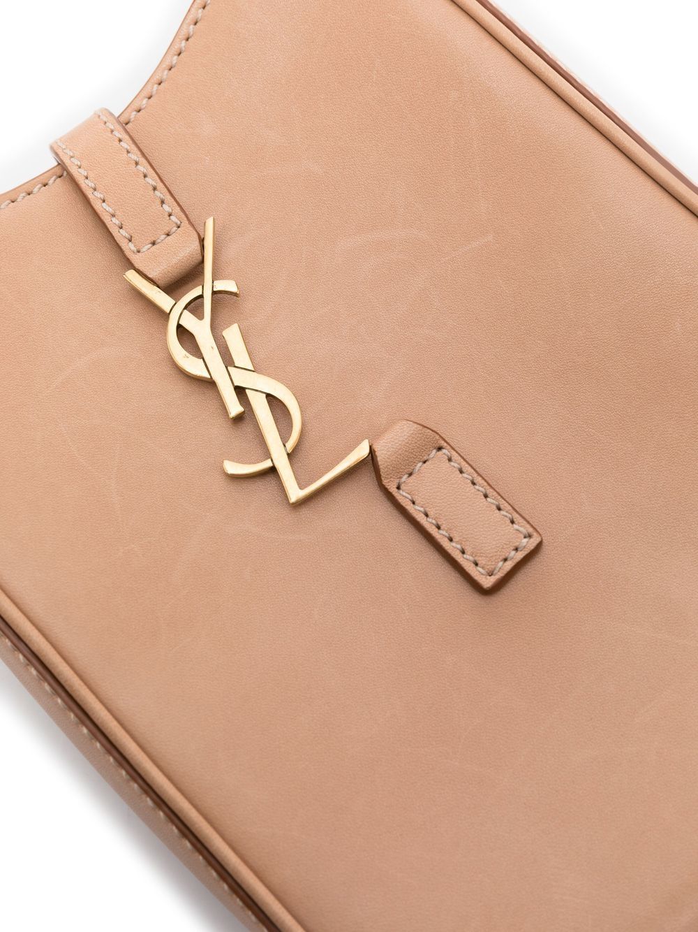 Saint Laurent logo-plaque leather crossbody bag