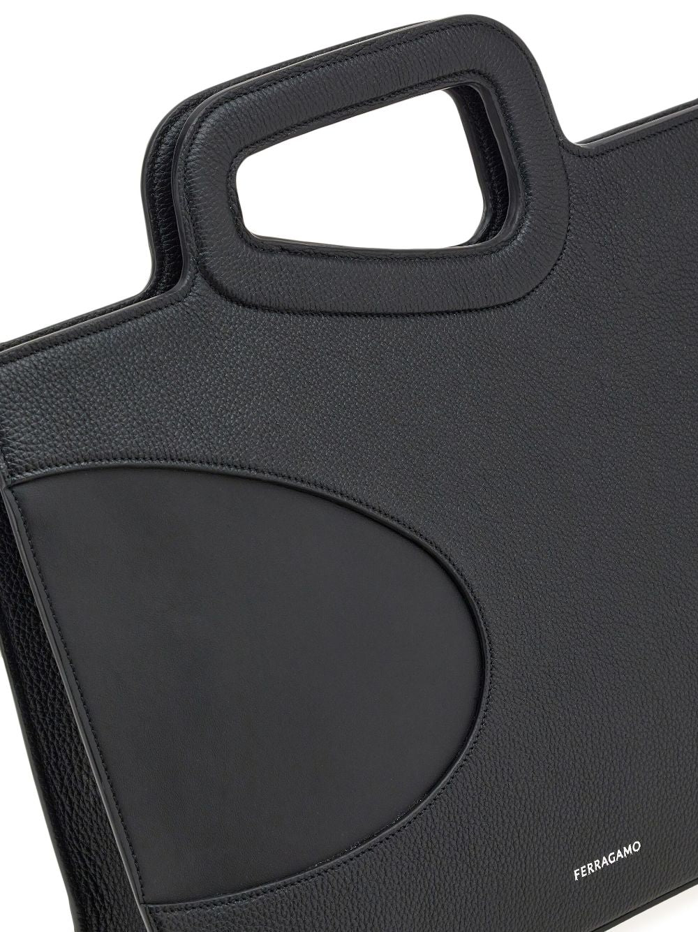 Ferragamo cut-out detail leather briefcase