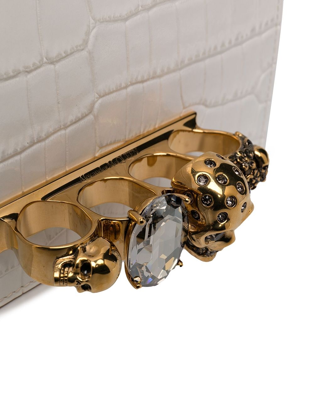 Alexander McQueen embossed knuckleduster shoulder bag