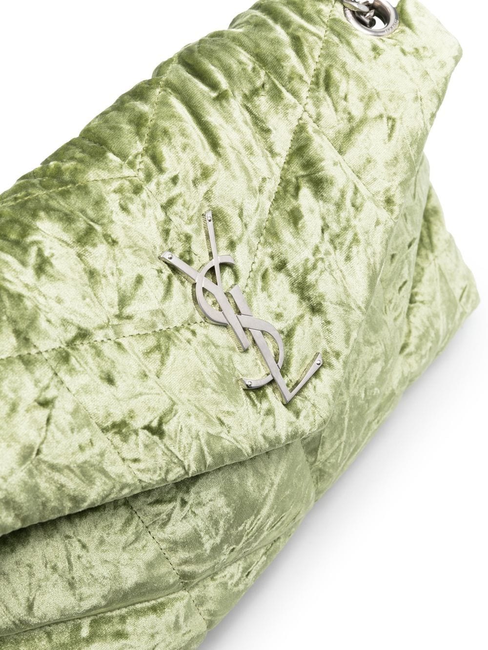 Saint Laurent small Puffer velvet shoulder bag