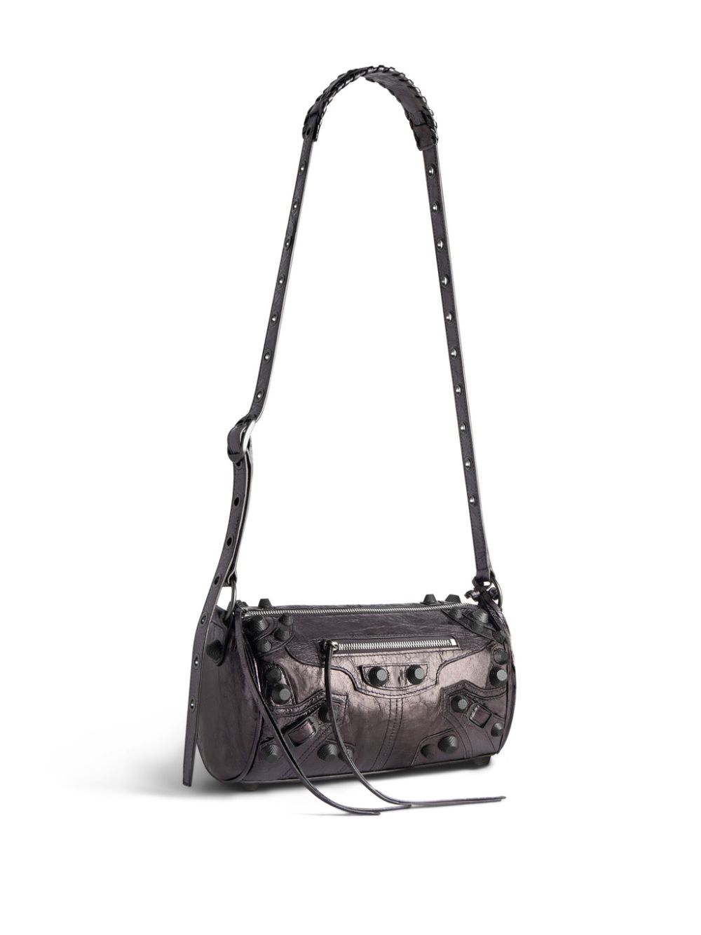 Ba*len*cia*ga le cagole metallic-finish shoulder bag