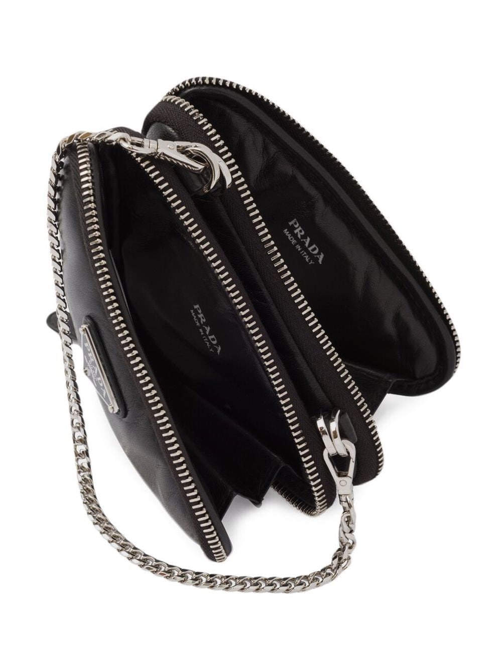 Pra*a leather mini pouch bag