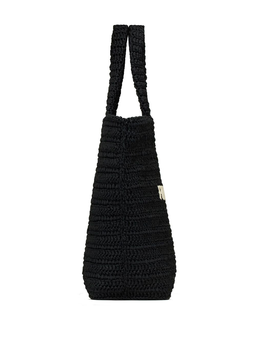 Saint Laurent Rive Gauche embroidered raffia tote bag