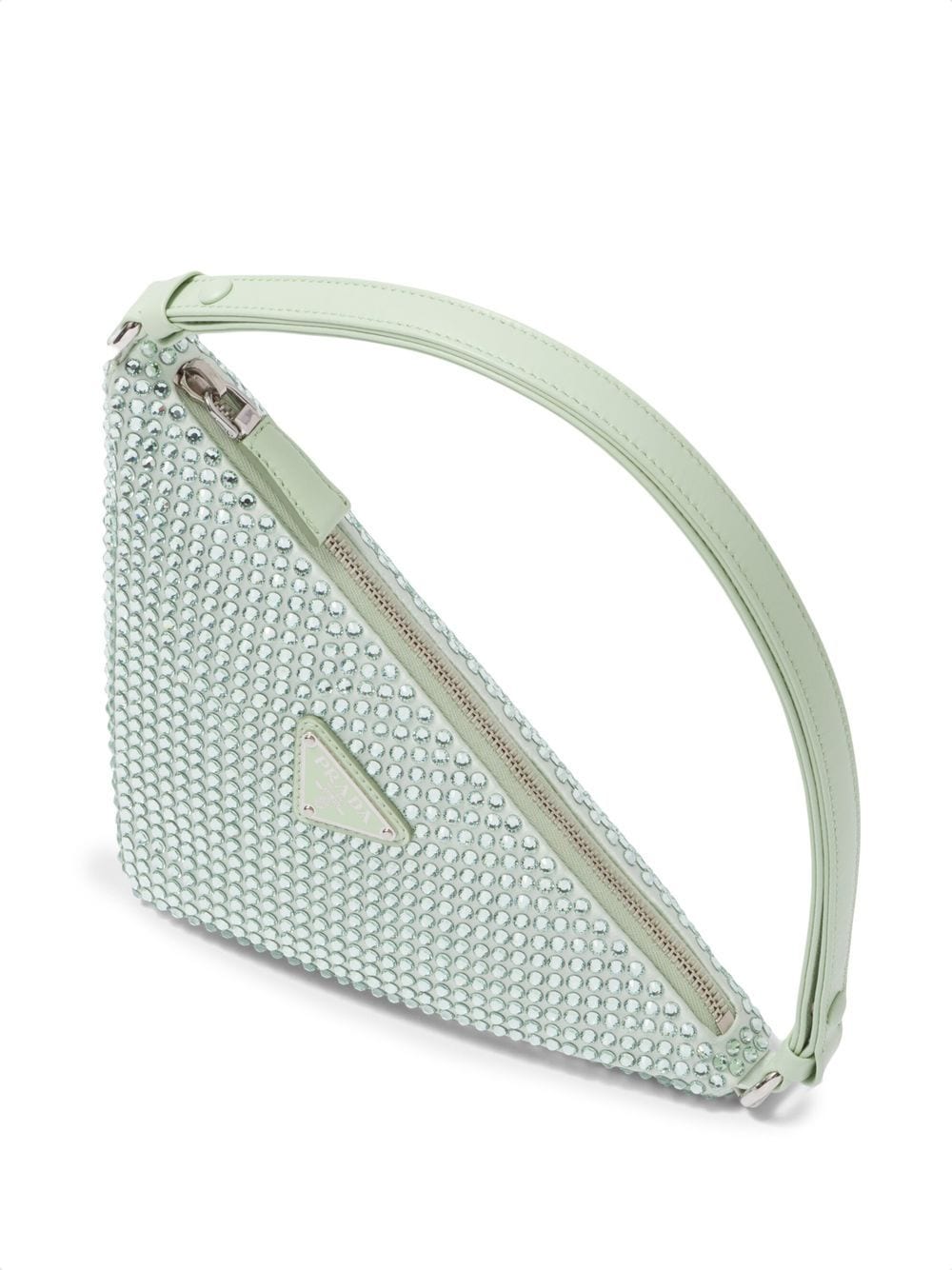 Pra*a triangle crystal-embellished mini bag