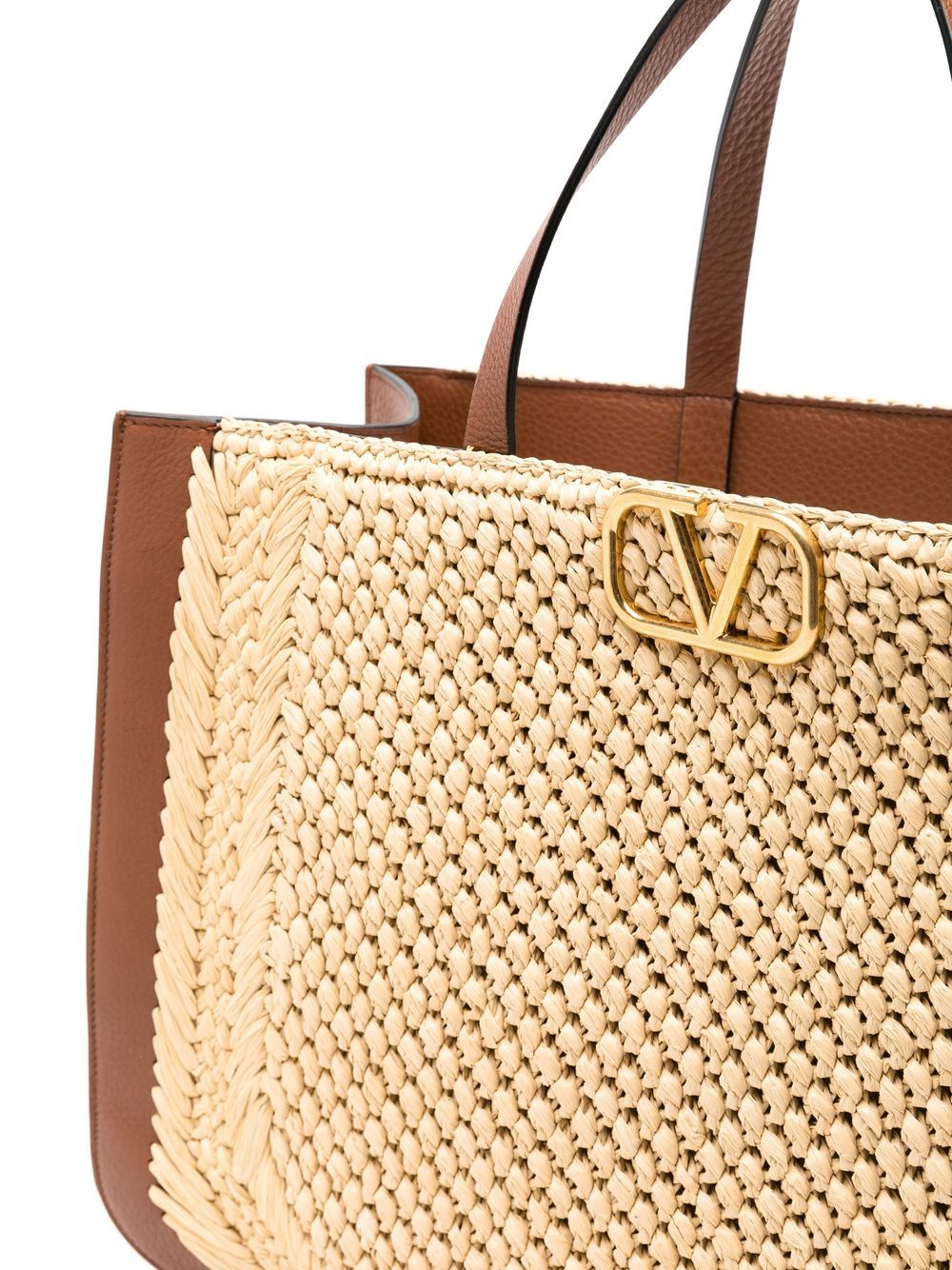Valentino Garavani VLogo Signature raffia tote bag