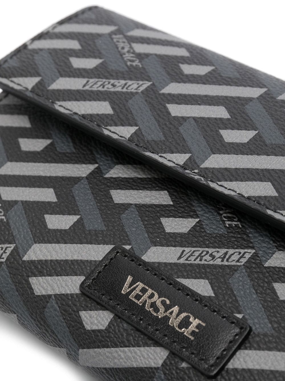 Versace monogram-pattern messenger bag
