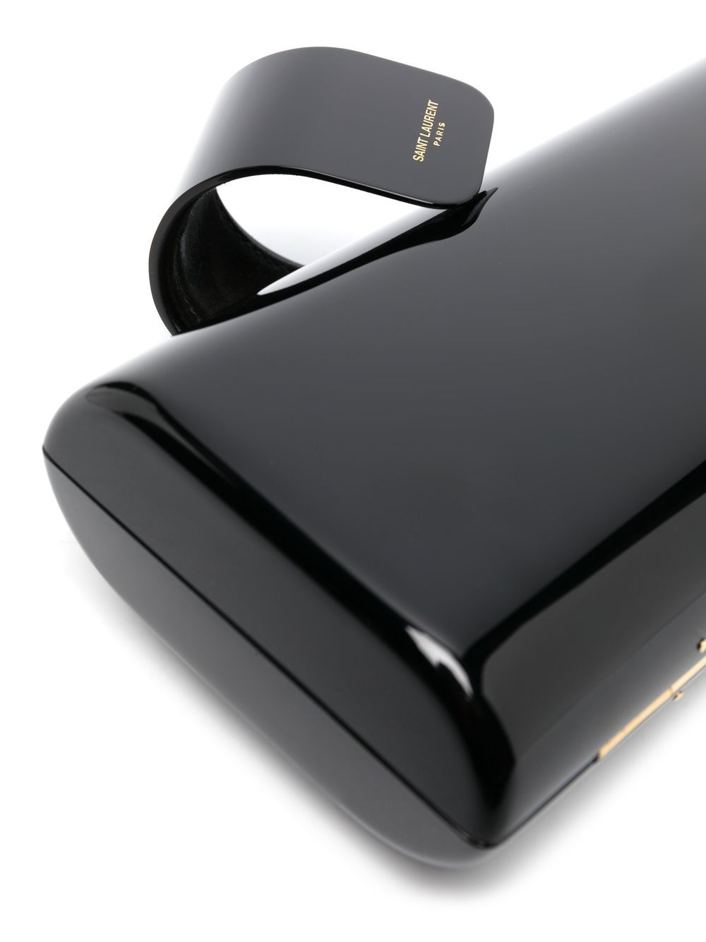 Saint Laurent patent box clutch bag