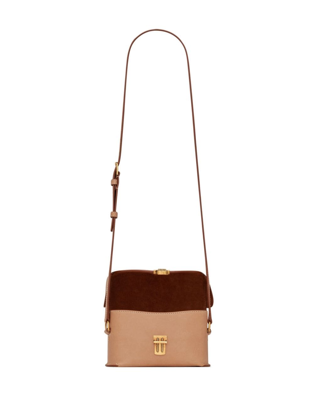 Saint Laurent logo-engraved leather crossbody bag