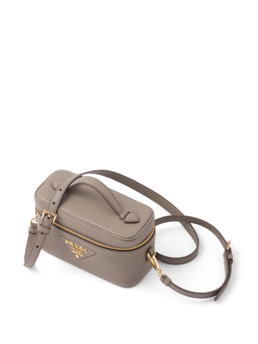 Pra*a logo-plaque leather mini-bag