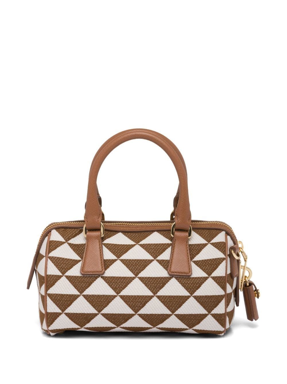 Pra*a symbole embroidered top-handle bag