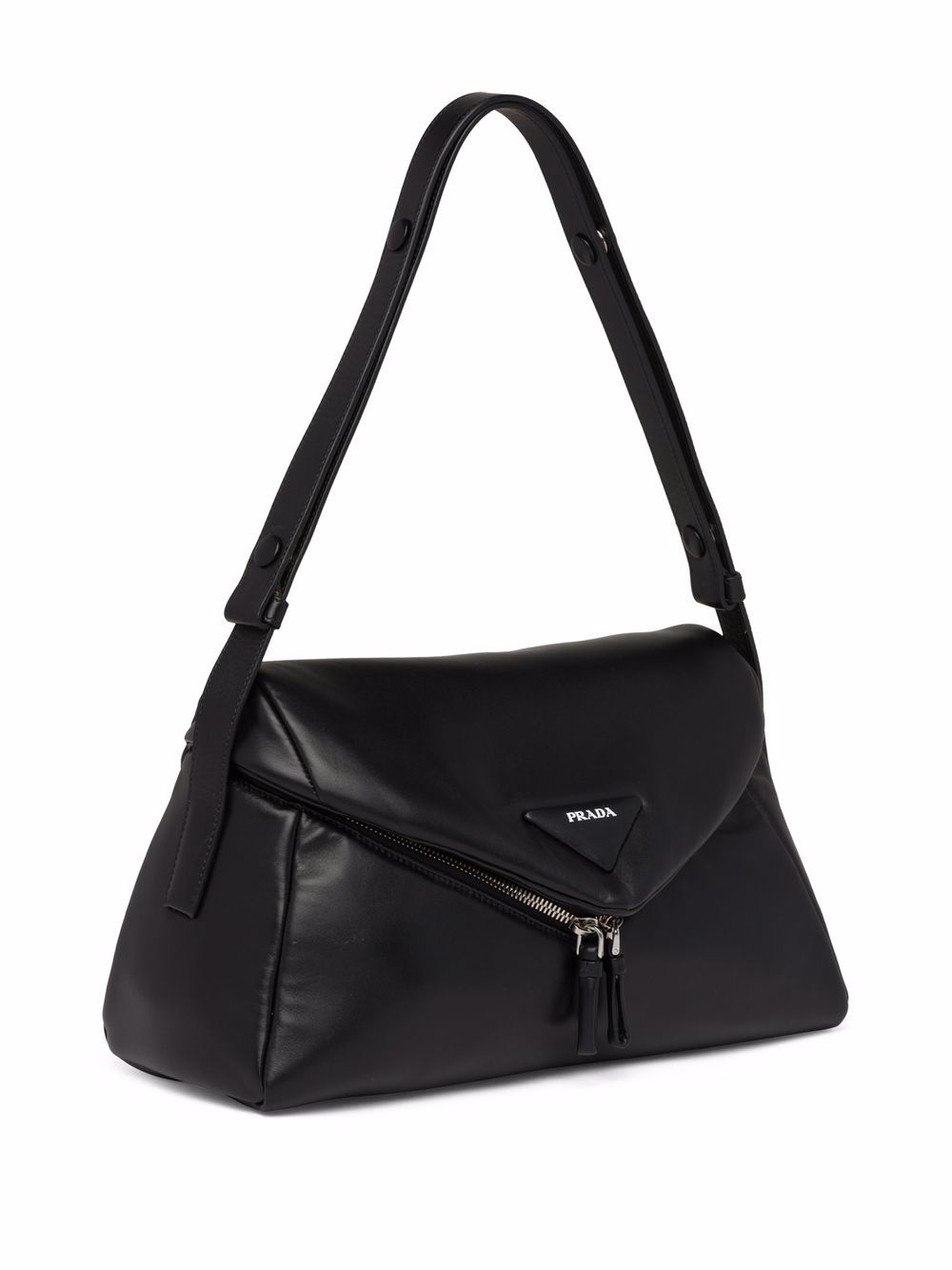 Pra*a logo-plaque shoulder bag