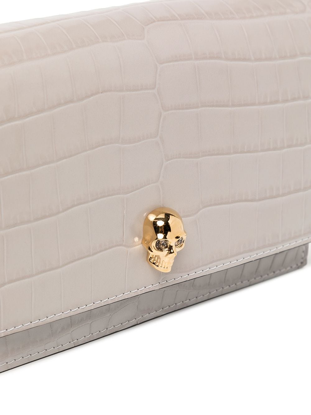 Alexander McQueen crocodile-effect leather mini bag