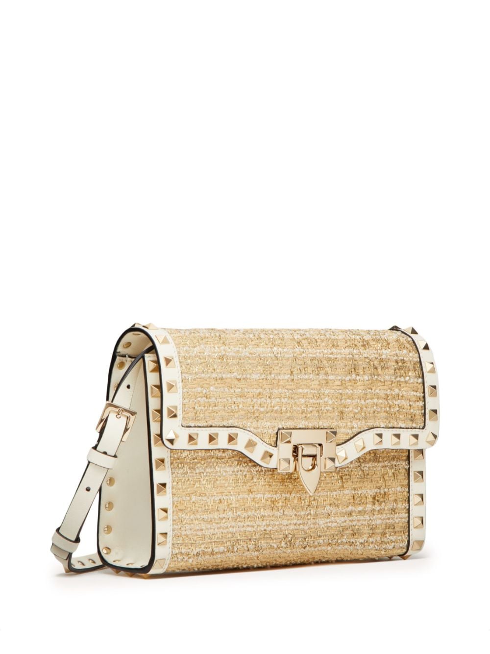 Valentino Garavani small Rockstud bouclé shoulder bag