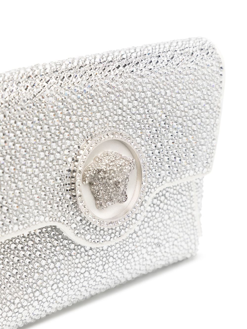 Versace La Medusa crystal envelope clutch