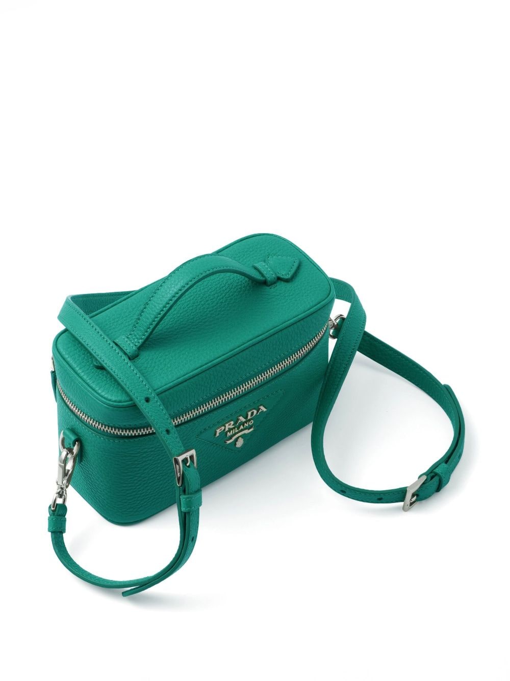 Pra*a logo-lettering leather mini-bag