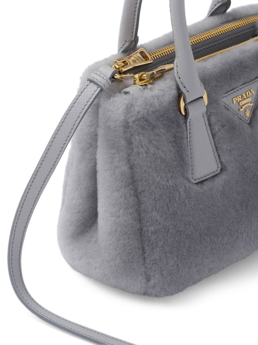 Pra*a galleria shearling mini bag