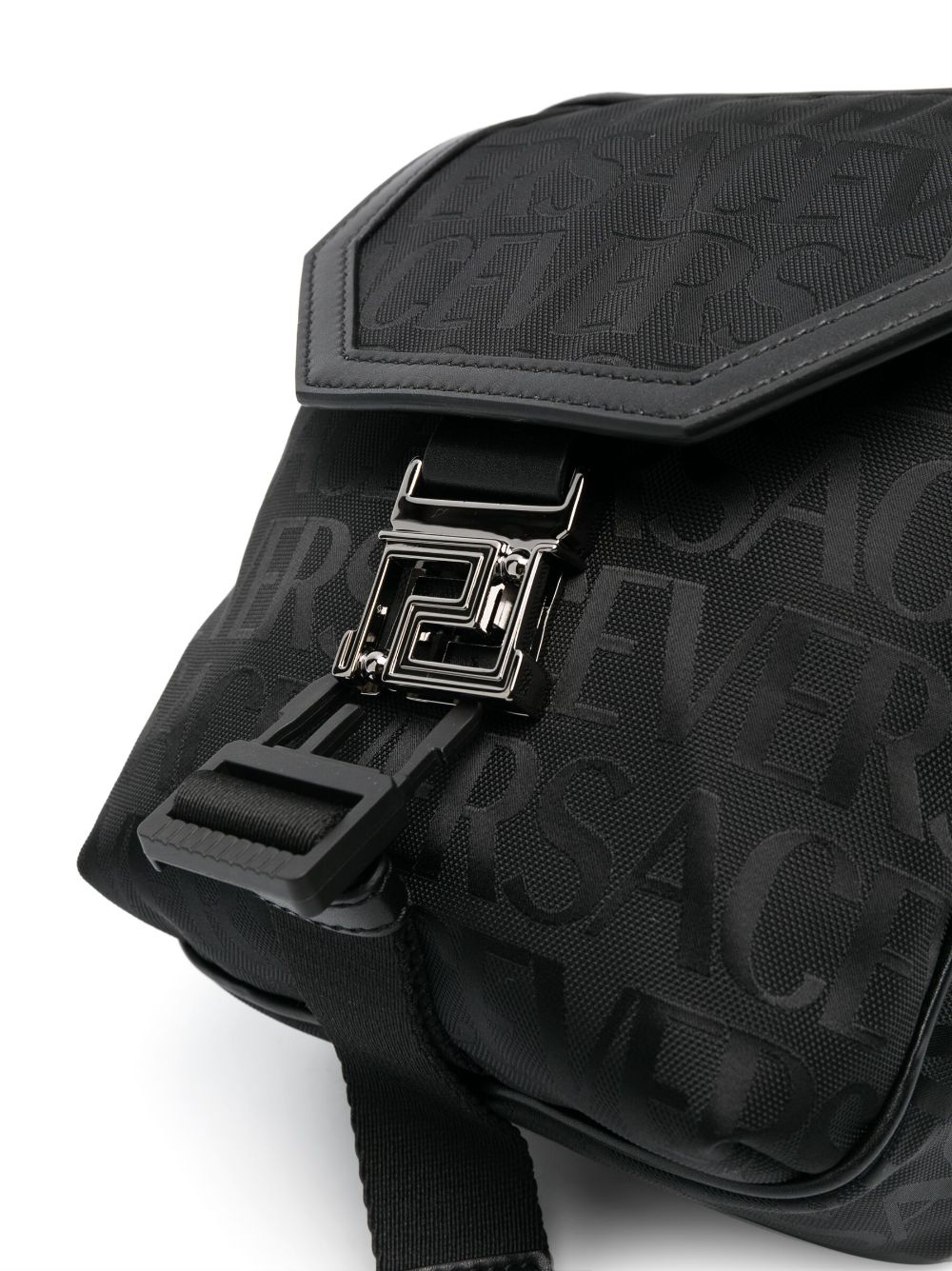 Versace logo-print messenger bag
