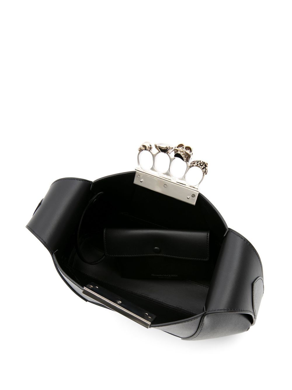 Alexander McQueen leather logo-print bag