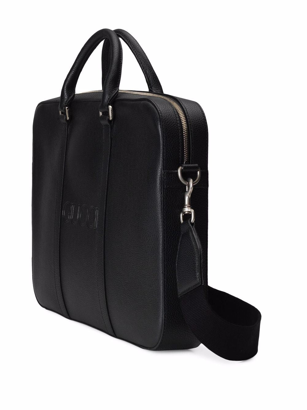 G*u*i debossed-logo briefcase