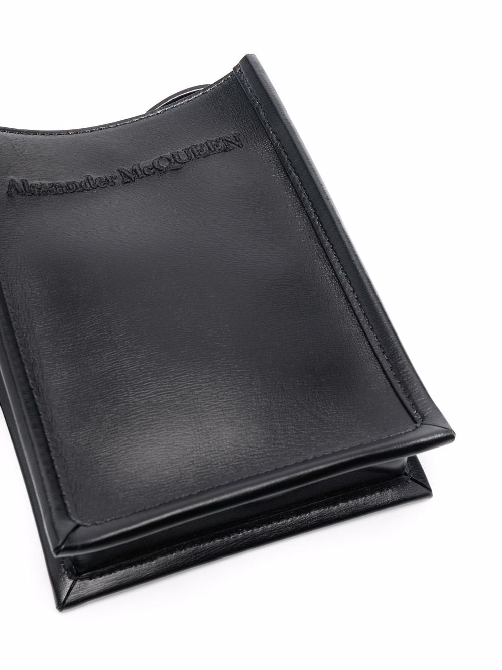 Alexander McQueen embroidered logo messenger bag