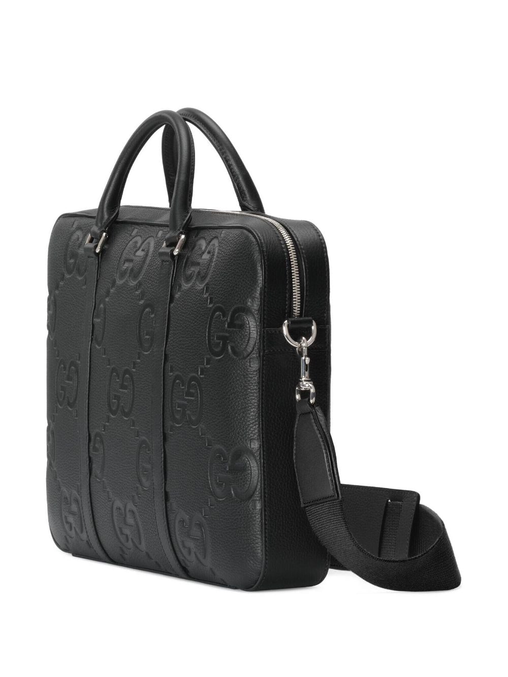 G*u*i debossed-logo laptop bag