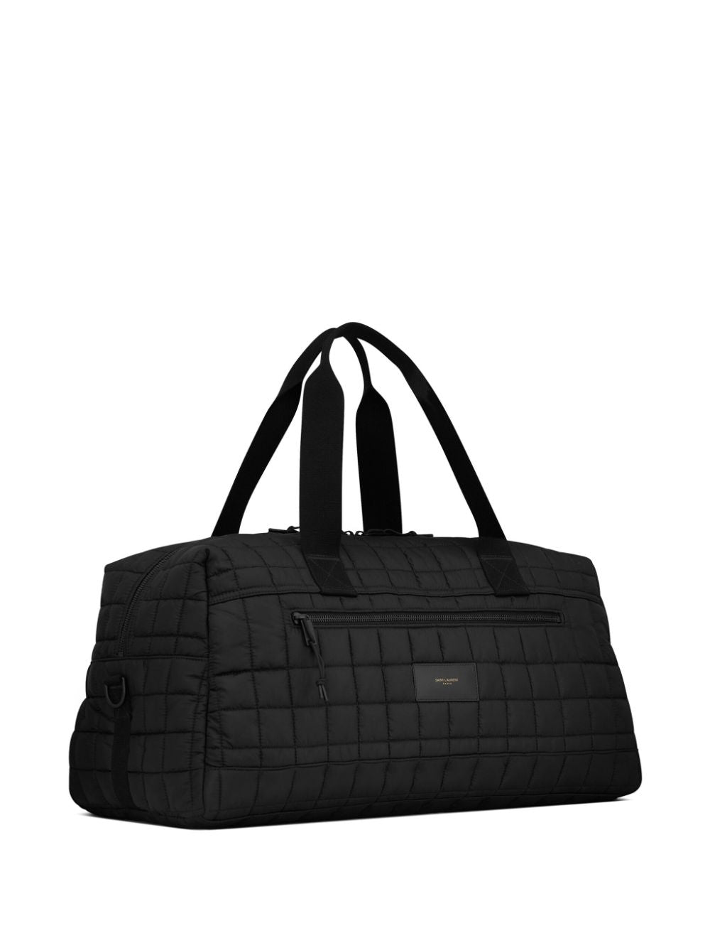 Saint Laurent Nuxx logo-patch quilted duffle bag