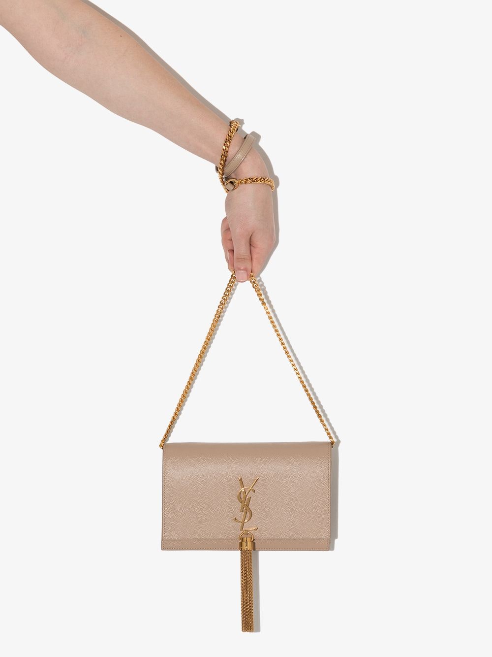 Saint Laurent Kate leather clutch bag