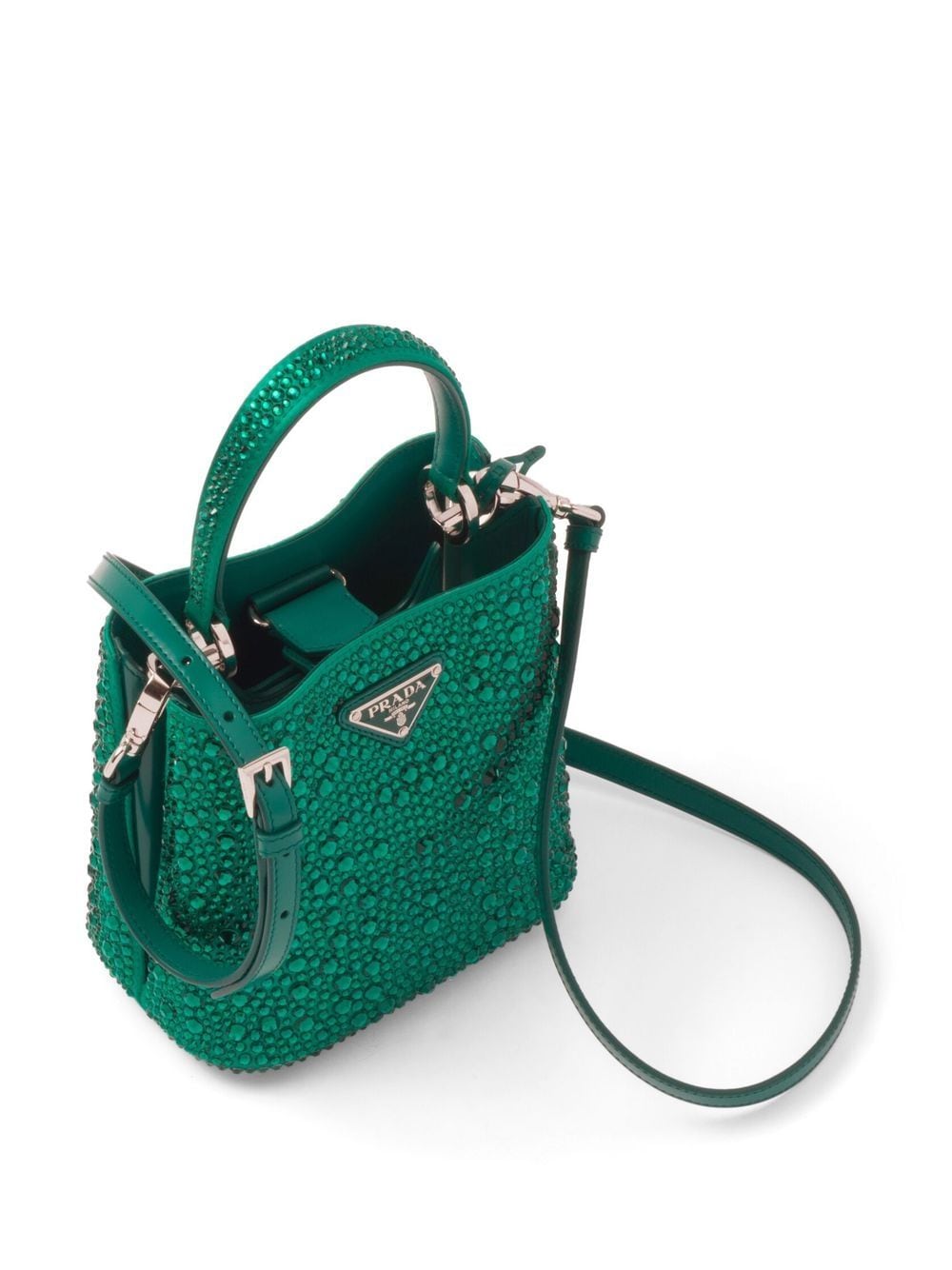 Pra*a panier crystal-embellished tote bag
