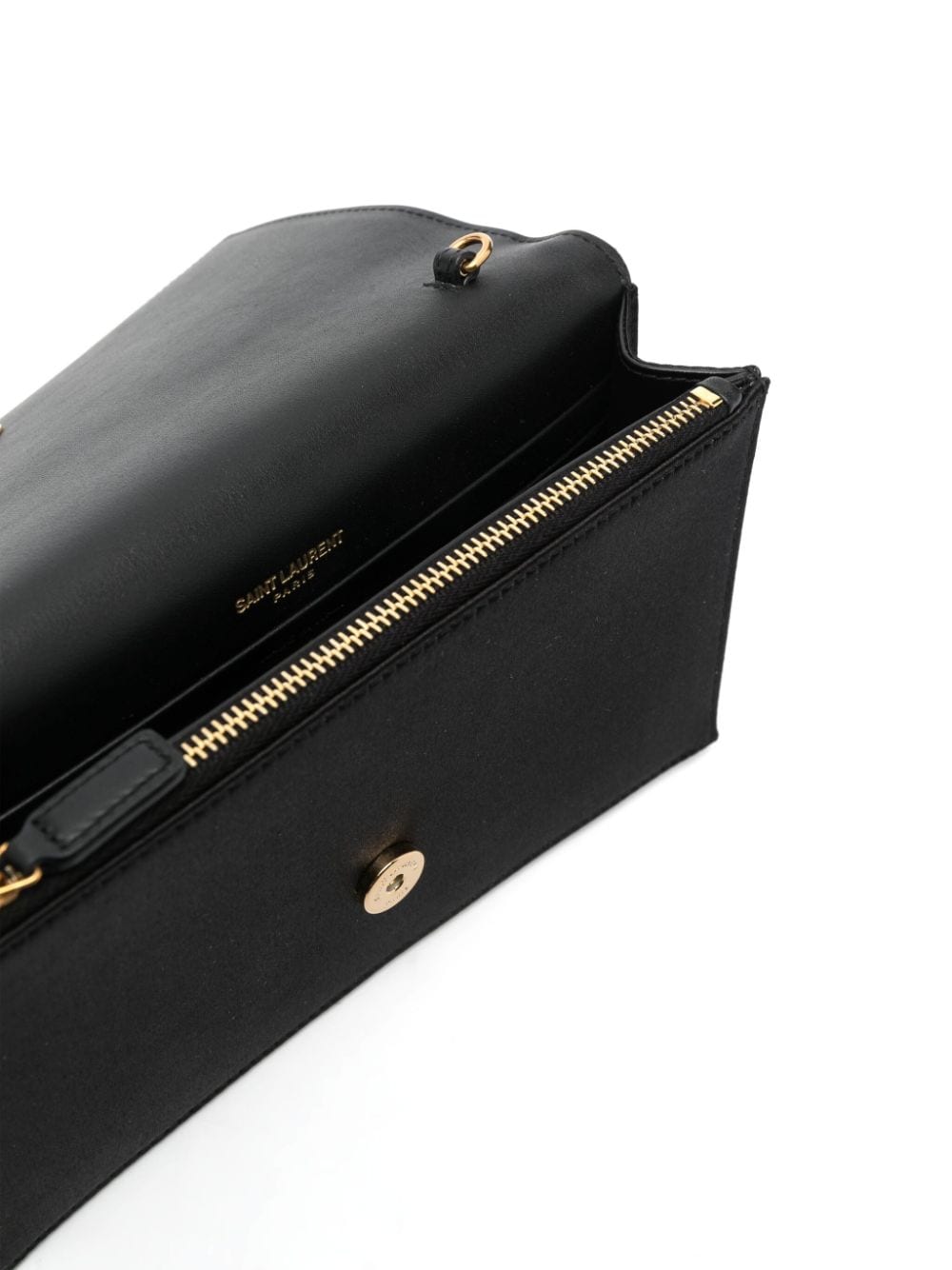 Saint Laurent logo-buckle leather shoulder bag