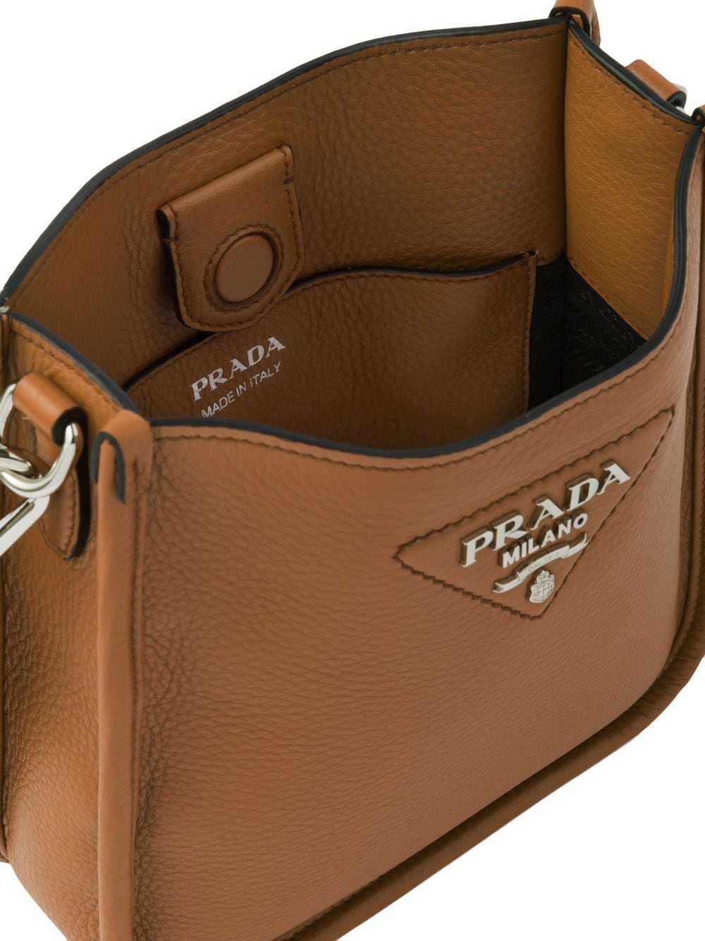 Pra*a mini logo-plaque shoulder bag