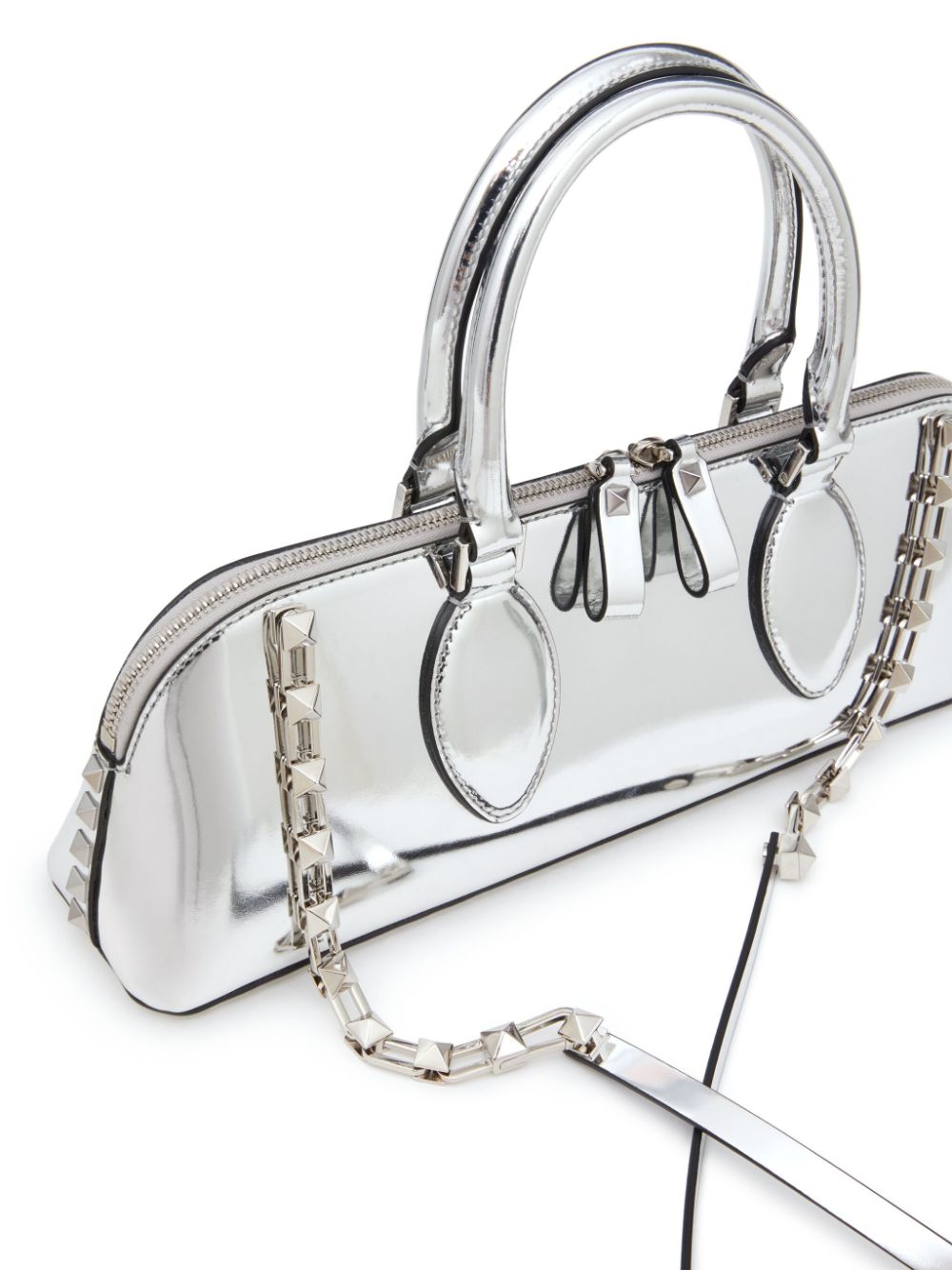 Valentino Garavani Rockstud E/W mirrored leather handbag