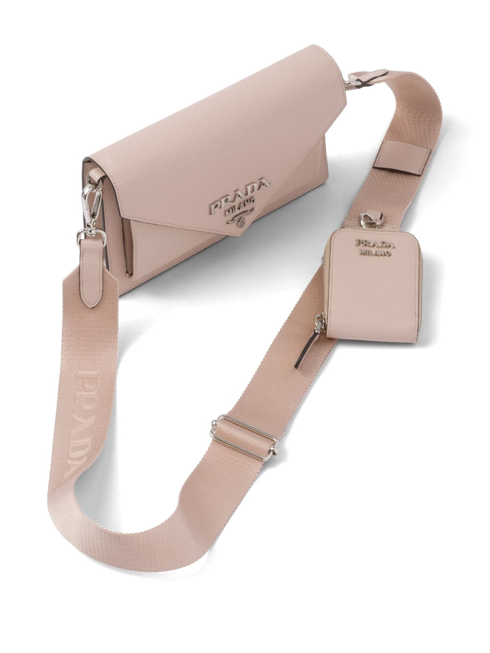 Pra*a logo-plaque mini shoulder bag