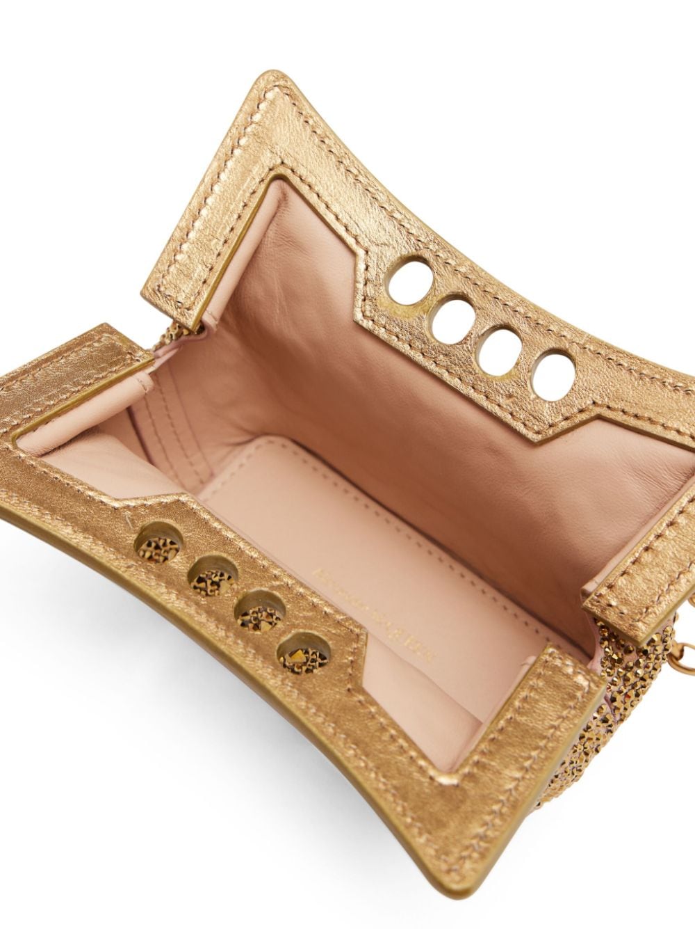 Alexander McQueen Micro Peak embellished mini bag