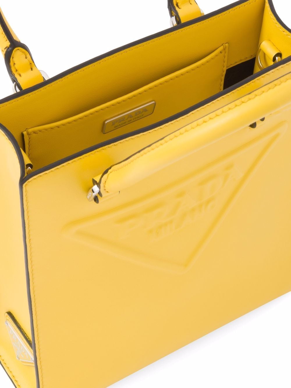 Pra*a logo-embossed tote bag