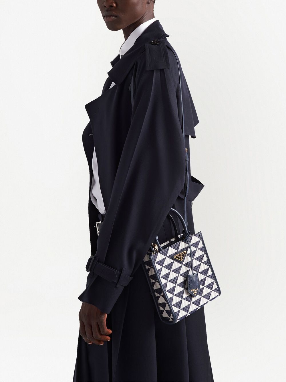 Pra*a symbole embroidered mini bag