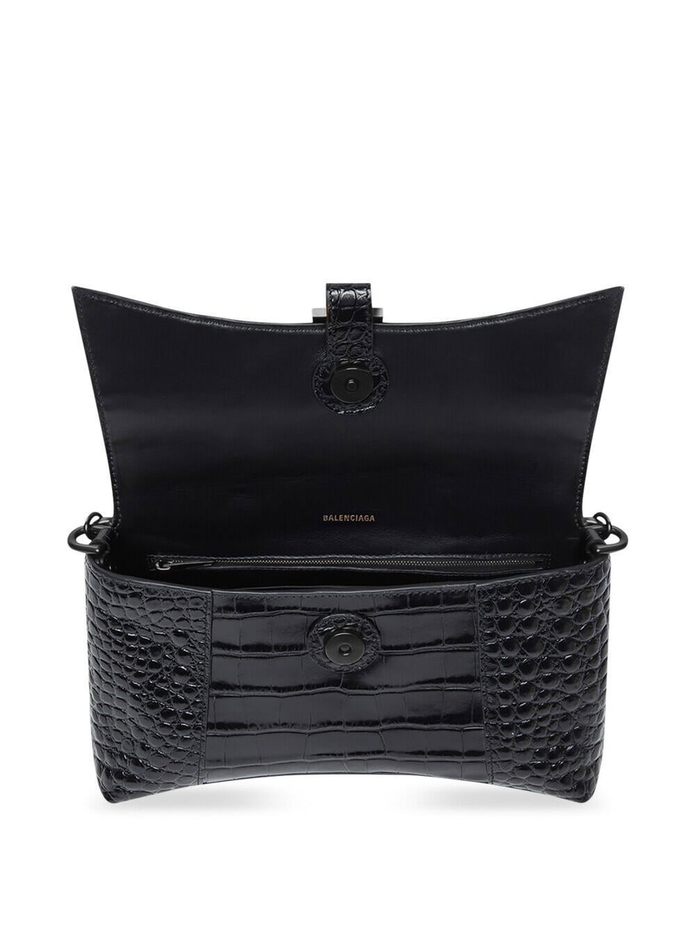 Ba*len*cia*ga hourglass crocodile crossbody bag