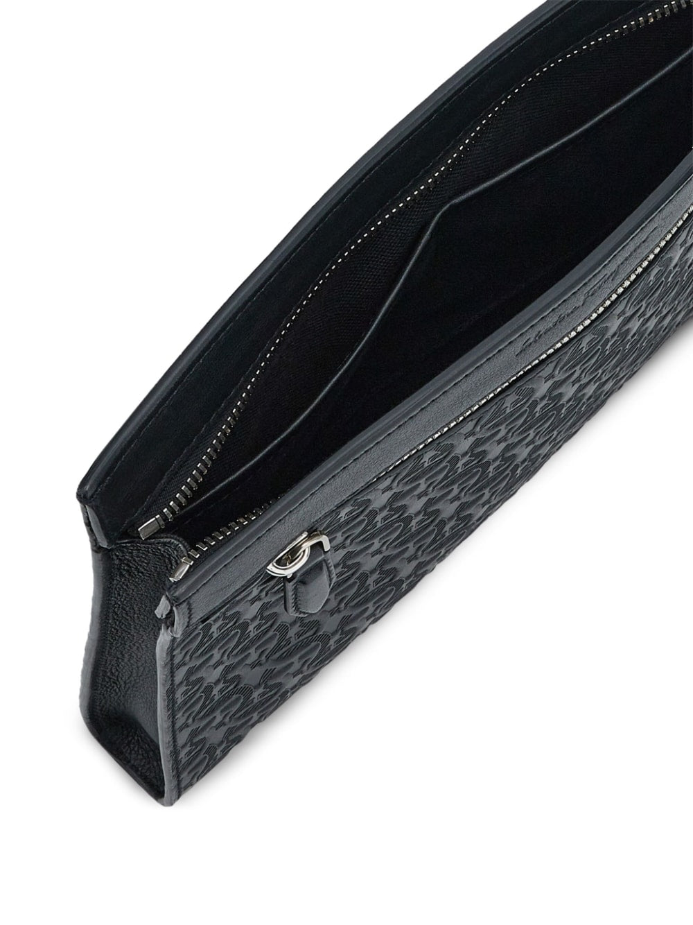 Ferragamo Gancini embossed zipped clutch