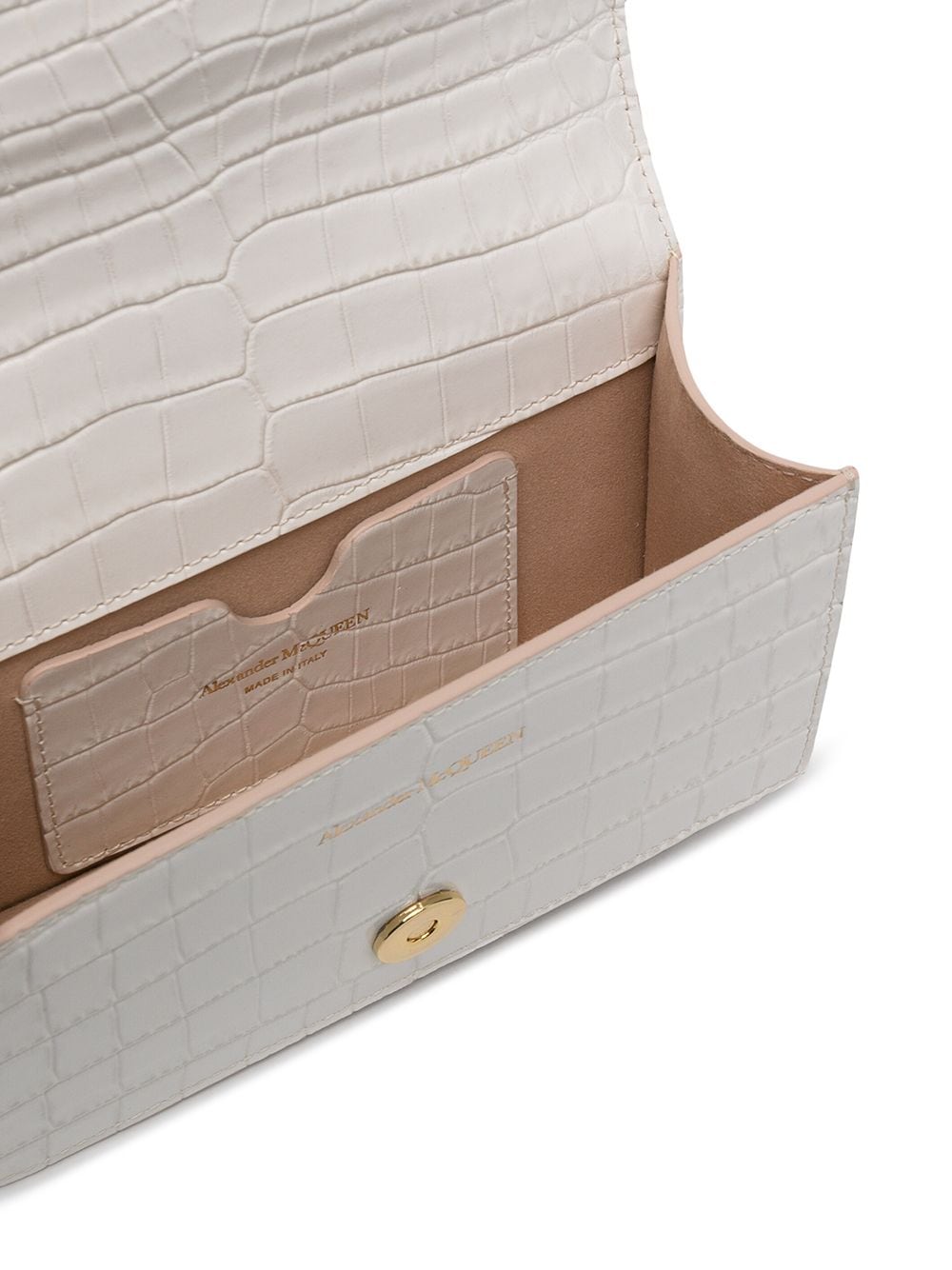 Alexander McQueen embossed knuckleduster shoulder bag