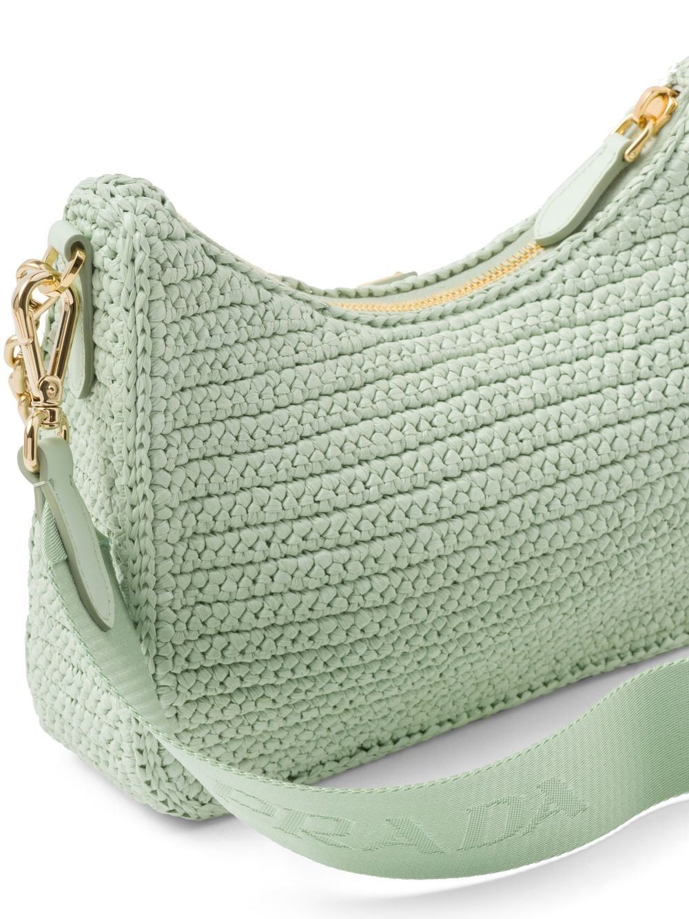 Pra*a re-edition 2005 crochet-knit shoulder bag