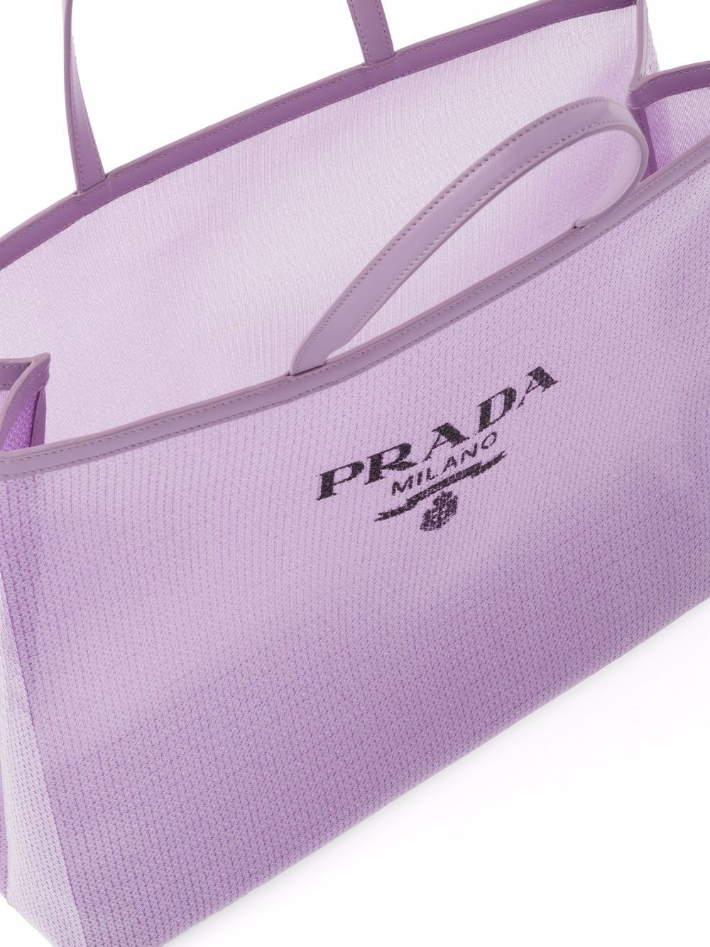 Pra*a sequinned logo-print mesh tote bag