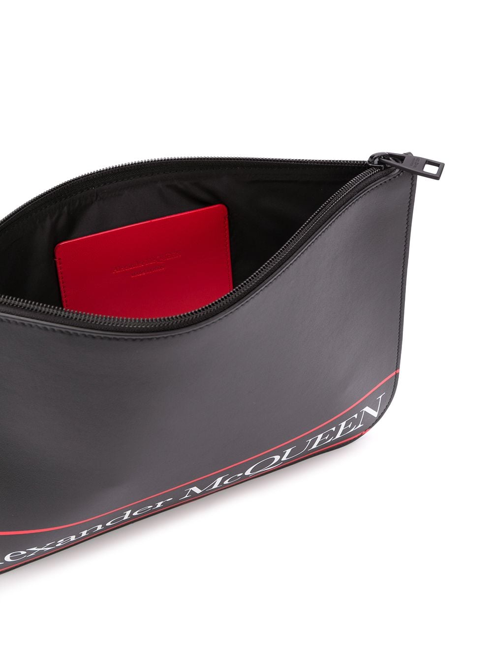 Alexander McQueen logo clutch bag