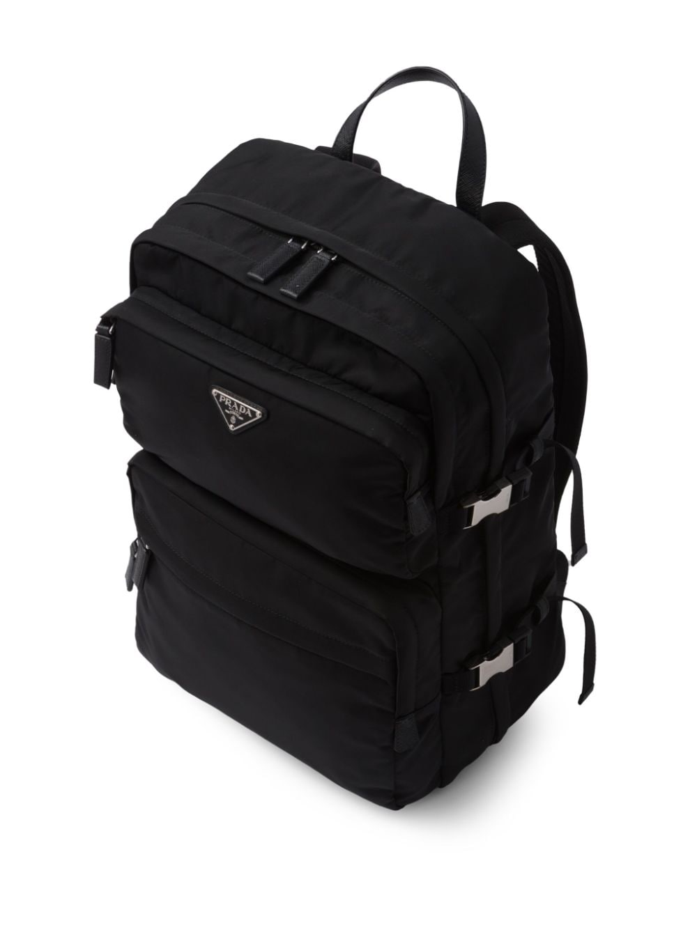 Pra*a re-nylon saffiano leather backpack