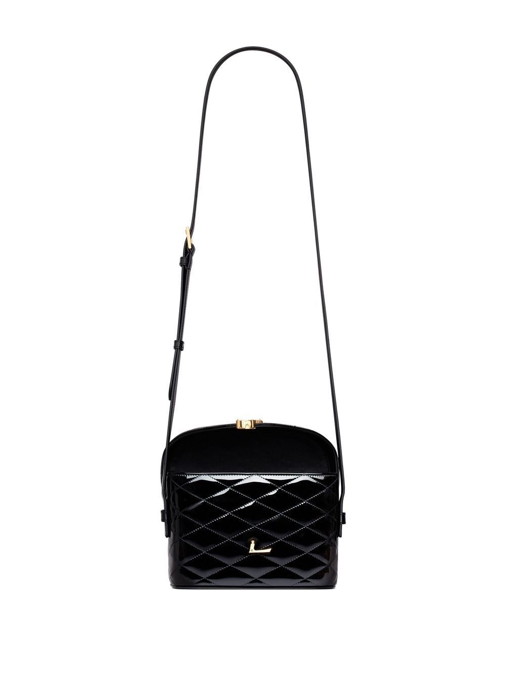 Saint Laurent quilted patent-leather bucket bag