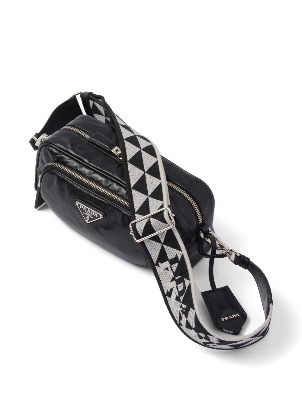 Pra*a logo-plaque shoulder bag