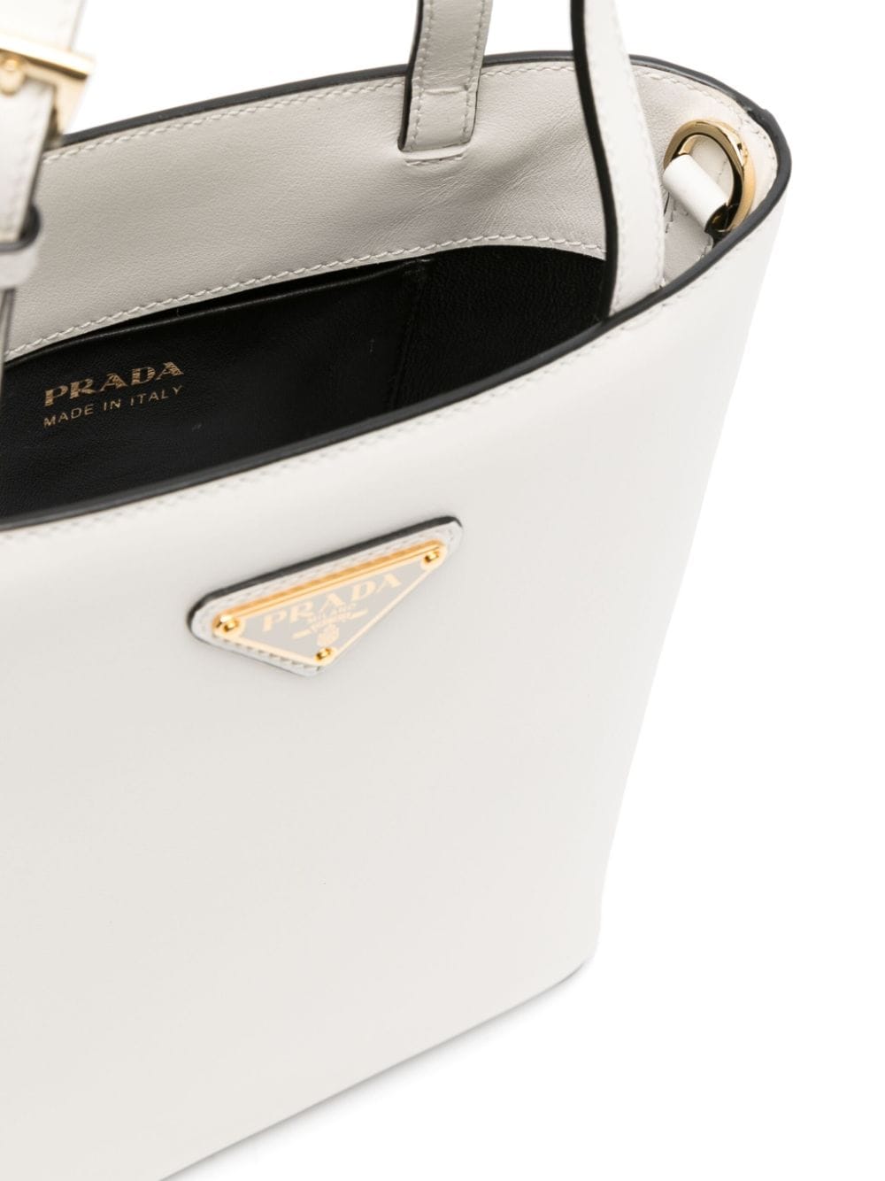 Pra*a triangle logo-appliqué tote bag